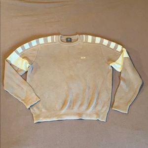 Le Tigre size medium gray and light blue sweater